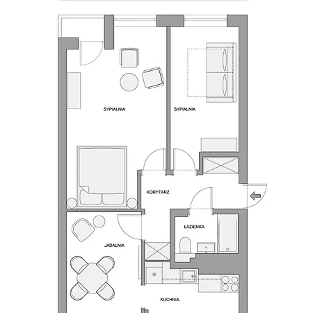 Daire Sanhaus - Apartament Sand - 300 Metrow Od Plazy Sopot